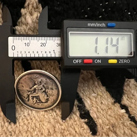 ❤️ Silpada Sterling Silver Retired Roman Medallion Coin Ring Sz8 Statement R1901 - Picture 15 of 16